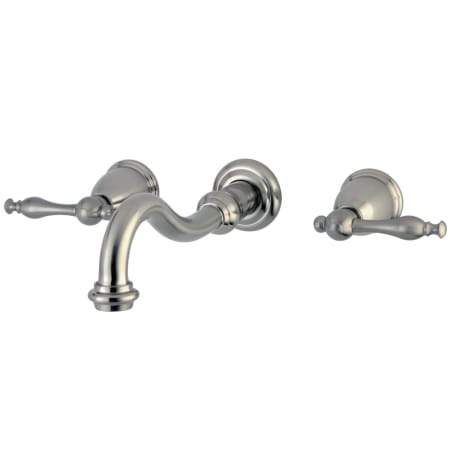 Kingston Brass Vintage 1.2 GPM Wall Mounted Widespread Bathroom Faucet Brushed Nickel