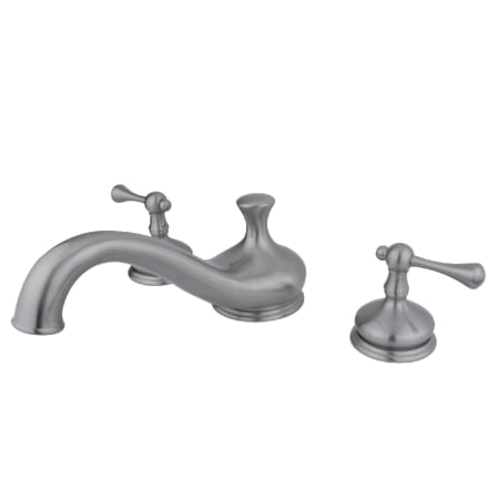 Kingston Brass Heritage Deck Mounted Roman Tub Filler Brushed Nickel