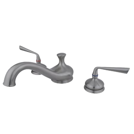 Kingston Brass Deck Mounted Roman Tub Filler Brushed Nickel