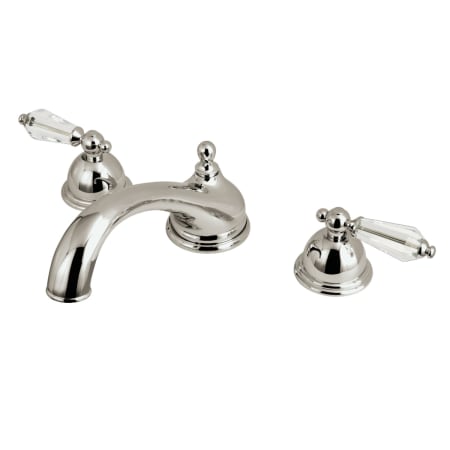 Kingston Brass Wilshire Deck Mounted Roman Tub Filler Brushed Nickel