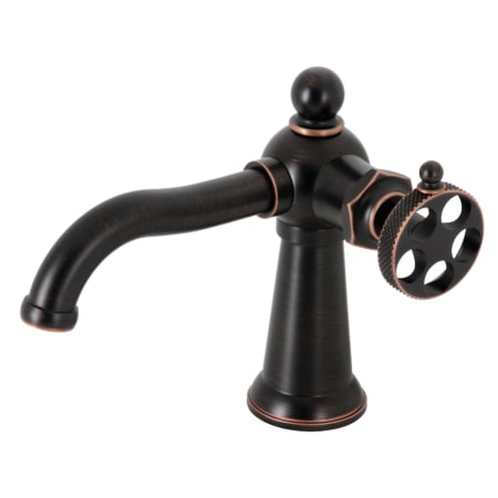Kingston Brass Webb 1.2 GPM Deck Mounted Single Hole Bathroom Faucet with Pop-Up Drain Assembly Naples Bronze