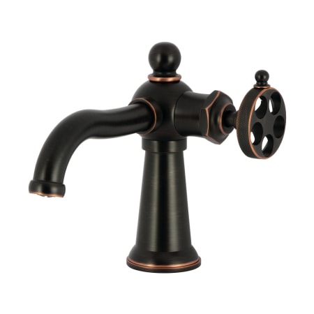 Kingston Brass Wendell 1.2 GPM Single Hole Bathroom Faucet with Pop-Up Drain Assembly Naples Bronze