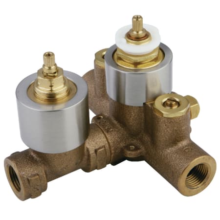 Kingston Brass Pressure Balanced Rough-In with 1/2" IPS Connections and Volume Control Brushed Nickel
