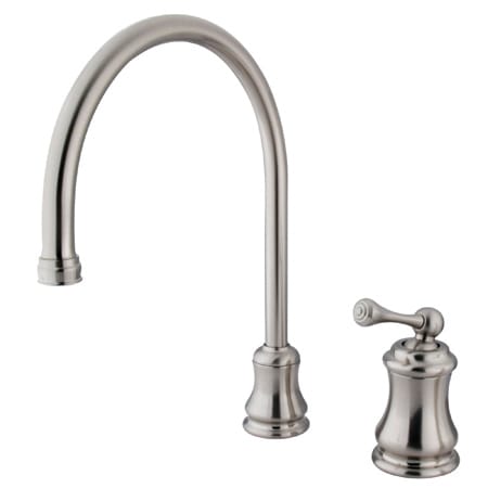 Kingston Brass Restoration 1.8 GPM Widespread Kitchen Faucet Brushed Nickel