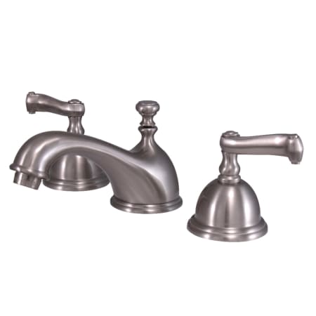 Kingston Brass Royale 1.2 GPM Widespread Bathroom Faucet with Pop-Up Drain Assembly Brushed Nickel