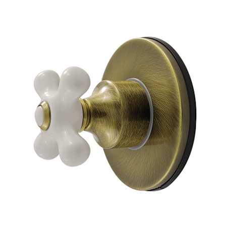Kingston Brass Restoration Single Handle 6 Function Diverter Valve Trim Antique Brass