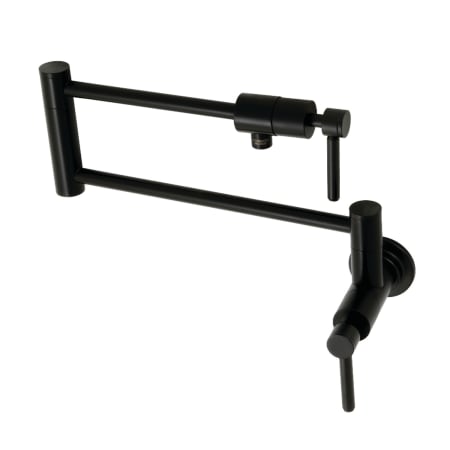 Kingston Brass Concord 3.8 GPM Single Hole Wall Mounted Pot Filler Matte Black