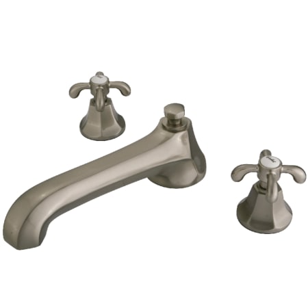Kingston Brass Vintage Deck Mounted Roman Tub Filler Brushed Nickel
