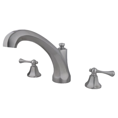 Kingston Brass Vintage Deck Mounted Roman Tub Filler Brushed Nickel