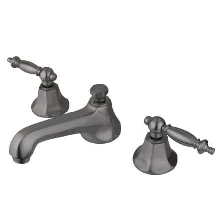 Kingston Brass Metropolitan 1.2 GPM Widespread Bathroom Faucet with Pop-Up Drain Assembly Brushed Nickel