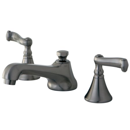 Kingston Brass 1.2 GPM Widespread Bathroom Faucet with Pop-Up Drain Assembly Brushed Nickel
