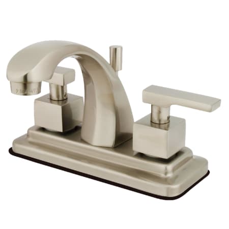 Kingston Brass Executive 1.2 GPM Centerset Bathroom Faucet with Pop-Up Drain Assembly Brushed Nickel