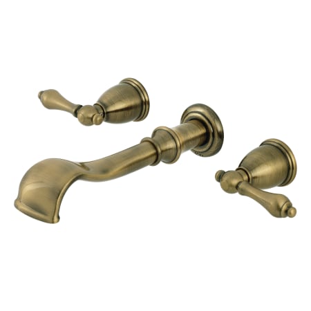 Kingston Brass Kingston Wall Mounted Tub Filler Antique Brass