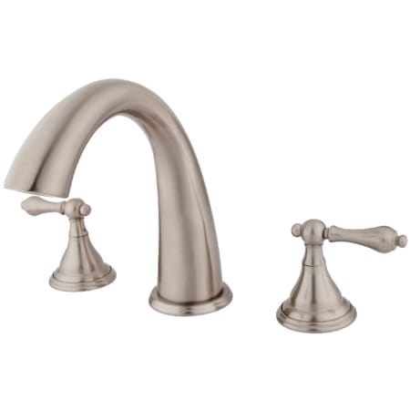 Kingston Brass Vintage Deck Mounted Roman Tub Filler Brushed Nickel