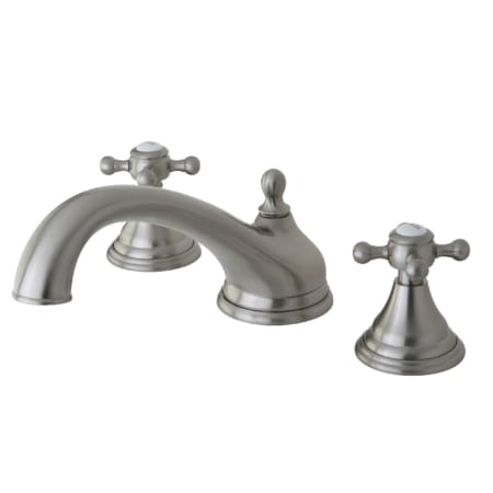 Kingston Brass Vintage Deck Mounted Roman Tub Filler Brushed Nickel