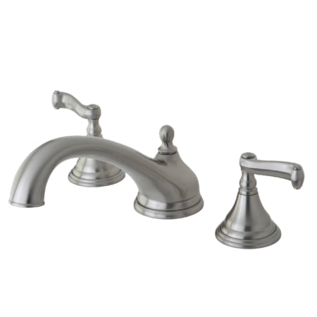 Kingston Brass Deck Mounted Roman Tub Filler Brushed Nickel