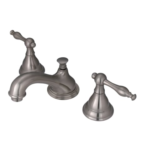 Kingston Brass 1.2 GPM Widespread Bathroom Faucet with Pop-Up Drain Assembly Brushed Nickel