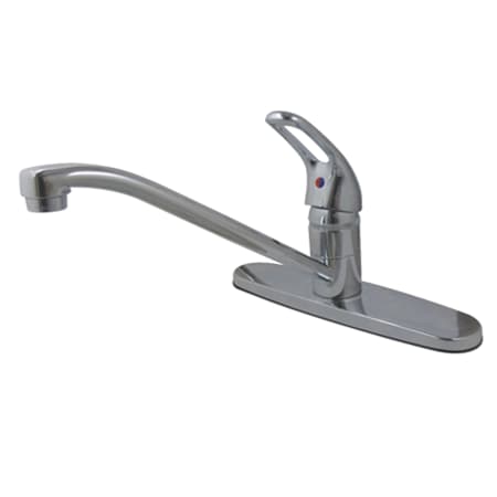 Kingston Brass 1.8 GPM Single Hole Kitchen Faucet Polished Chrome