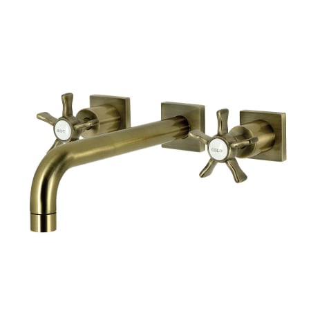 Kingston Brass Hamilton Wall Mounted Tub Filler Antique Brass