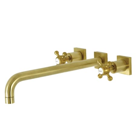 Kingston Brass Metropolitan Wall Mounted Roman Tub Filler Brushed Brass