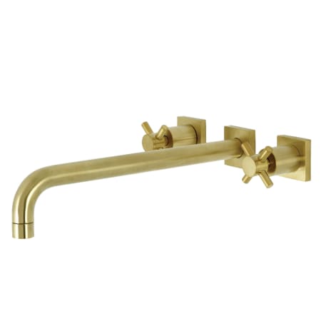 Kingston Brass Concord Wall Mounted Roman Tub Filler Brushed Brass