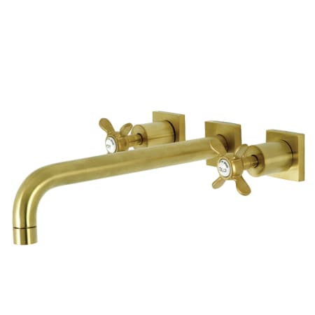 Kingston Brass Essex Wall Mounted Roman Tub Filler with 11-3/16" Spout Reach Brushed Brass