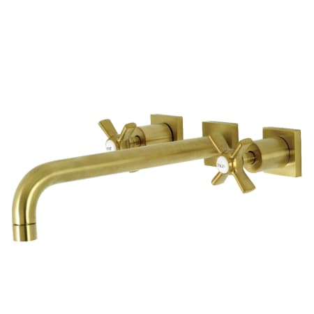 Kingston Brass Millennium Wall Mounted Tub Filler Brushed Brass