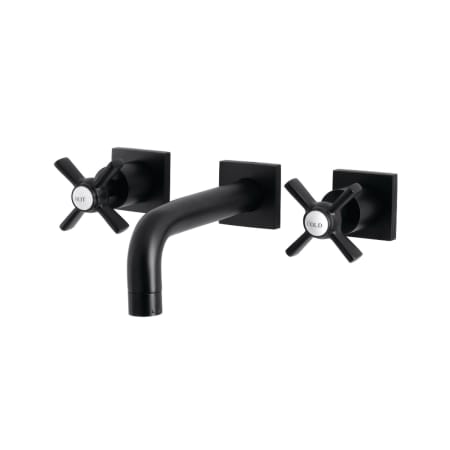Kingston Brass Millennium 1.2 GPM Wall Mounted Widespread Bathroom Faucet Matte Black