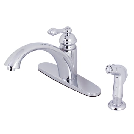 Kingston Brass Vintage 1.8 GPM Standard Kitchen Faucet - Includes Side Spray Polished Chrome
