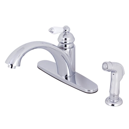 Kingston Brass Vintage 1.8 GPM Standard Kitchen Faucet - Includes Side Spray Polished Chrome