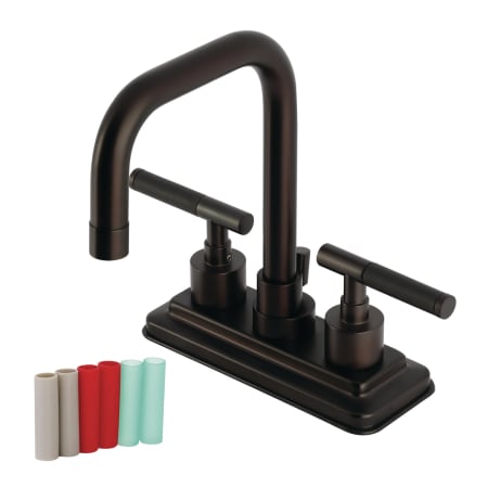 Kingston Brass Kaiser 1.2 GPM Centerset Bathroom Faucet with Pop-Up Drain Assembly Oil Rubbed Bronze