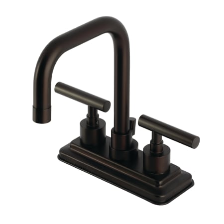 Kingston Brass Manhattan 1.2 GPM Centerset Bathroom Faucet with Pop-Up Drain Assembly Oil Rubbed Bronze