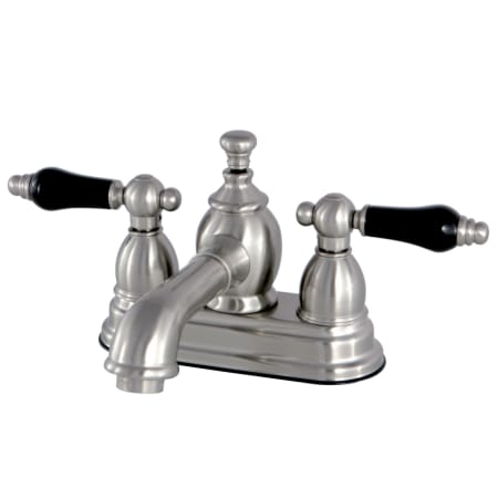 Kingston Brass Duchess 1.2 GPM Centerset Bathroom Faucet with Pop-Up Drain Assembly Brushed Nickel
