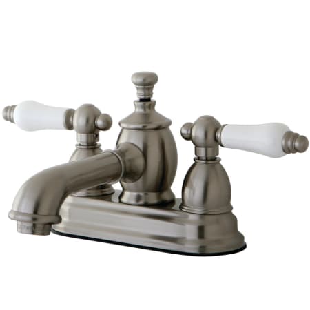 Kingston Brass English Country 1.2 GPM Centerset Bathroom Faucet with Pop-Up Drain Assembly Brushed Nickel