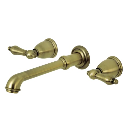 Kingston Brass English Country Wall Mounted Roman Tub Filler Antique Brass