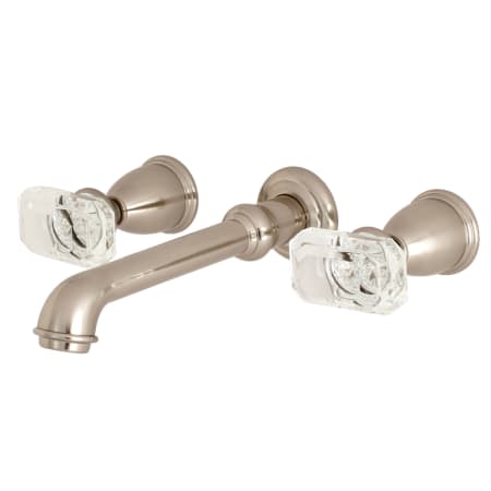 Kingston Brass Krystal Onyx Wall Mounted Roman Tub Filler Brushed Nickel