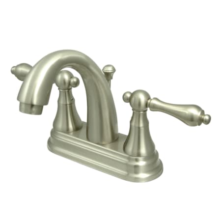 Kingston Brass English Vintage 1.2 GPM Centerset Bathroom Faucet with Pop-Up Drain Assembly Brushed Nickel