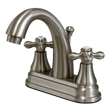 Kingston Brass English Vintage 1.2 GPM Centerset Bathroom Faucet with Pop-Up Drain Assembly Brushed Nickel