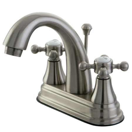 Kingston Brass English Vintage 1.2 GPM Centerset Bathroom Faucet with Pop-Up Drain Assembly Brushed Nickel
