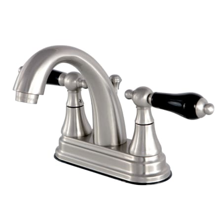 Kingston Brass Duchess 1.2 GPM Centerset Bathroom Faucet with Pop-Up Drain Assembly Brushed Nickel