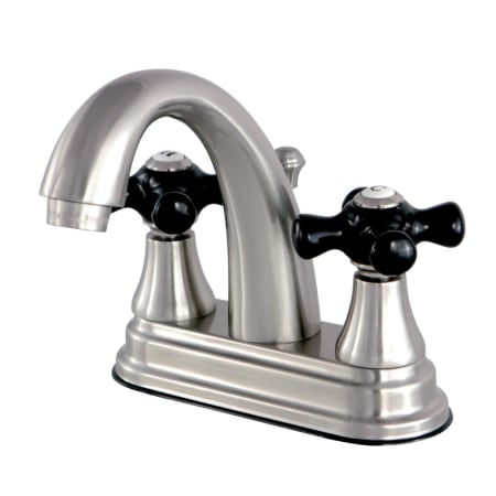 Kingston Brass Duchess 1.2 GPM Centerset Bathroom Faucet with Pop-Up Drain Assembly Brushed Nickel