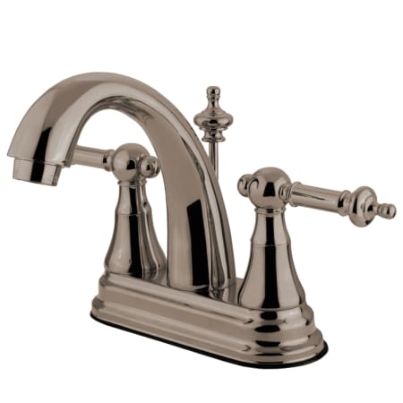 Kingston Brass Templeton 1.2 GPM Centerset Bathroom Faucet with Pop-Up Drain Assembly Brushed Nickel