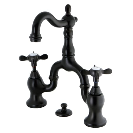 Kingston Brass Essex 1.2 GPM Deck Mounted Bridge Bathroom Faucet with Pop-Up Drain Assembly Oil Rubbed Bronze