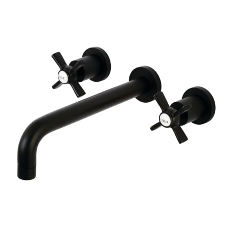 Kingston Brass Millennium Wall Mounted Roman Tub Filler Matte Black