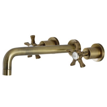 Kingston Brass Hamilton Wall Mounted Tub Filler Antique Brass