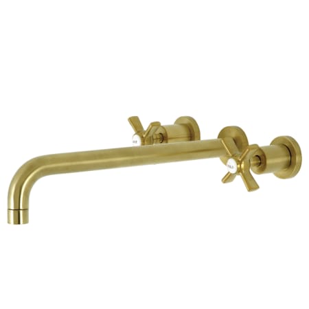 Kingston Brass Millennium Wall Mounted Tub Filler Brushed Brass