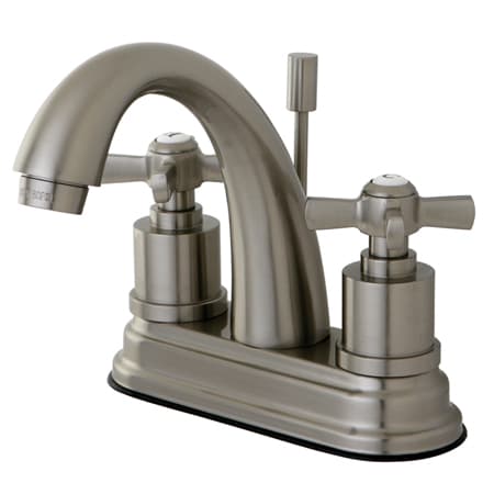 Kingston Brass Millennium 1.2 GPM Centerset Bathroom Faucet with Pop-Up Drain Assembly Brushed Nickel