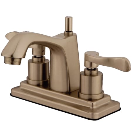 Kingston Brass 1.2 GPM Centerset Bathroom Faucet with Pop-Up Drain Assembly Brushed Nickel