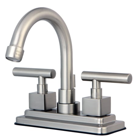 Kingston Brass Claremont 1.2 GPM Centerset Bathroom Faucet with Pop-Up Drain Assembly Brushed Nickel