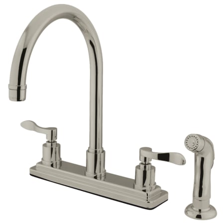 Kingston Brass 1.8 GPM Standard Kitchen Faucet - Includes Side Spray Brushed Nickel